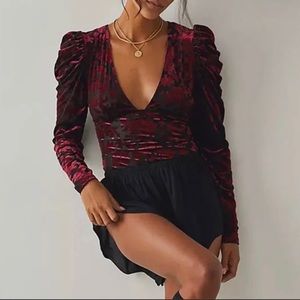 Free People Magic Hour Bodysuit - Midnight Combo